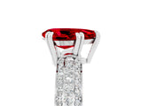 White gold Pear Cut Cut Diamond Milgrain Marquise Band with Prong Setting_5