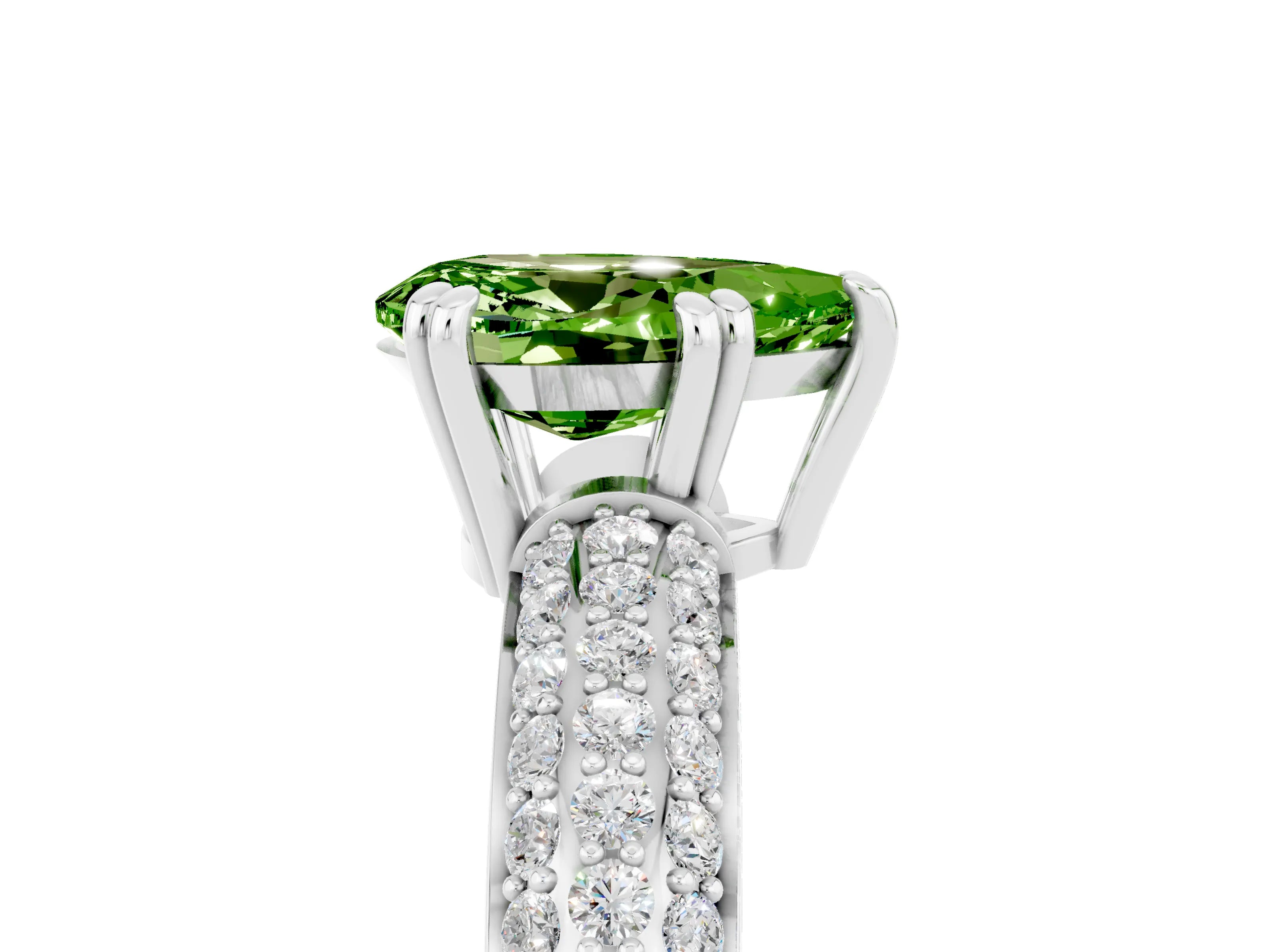 White gold Pear Cut Cut Diamond Milgrain Marquise Band with Prong Setting_5