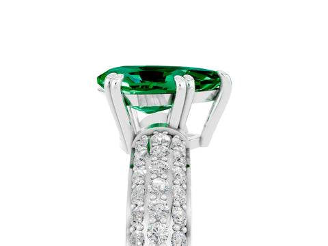 White gold Pear Cut Cut Diamond Milgrain Marquise Band with Prong Setting_5
