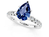 White gold Pear Cut Cut Diamond Pavé Band with Four-Prong Setting_1