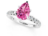 White gold Pear Cut Cut Diamond Pavé Band with Four-Prong Setting_1