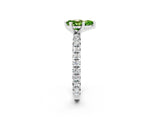 White gold Pear Cut Cut Diamond Pavé Band with Four-Prong Setting_2