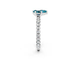 White gold Pear Cut Cut Diamond Pavé Band with Four-Prong Setting_2