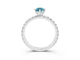 White gold Pear Cut Cut Diamond Pavé Band with Four-Prong Setting_3