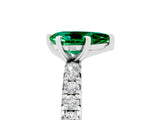 White gold Pear Cut Cut Diamond Pavé Band with Four-Prong Setting_5