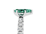 White gold Pear Cut Cut Diamond Pavé Band with Four-Prong Setting_5