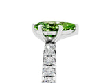 White gold Pear Cut Cut Diamond Pavé Band with Four-Prong Setting_5