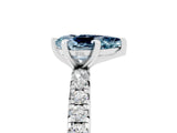 White gold Pear Cut Cut Diamond Pavé Band with Four-Prong Setting_5