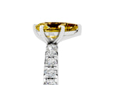 White gold Pear Cut Cut Diamond Pavé Band with Four-Prong Setting_5