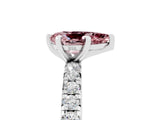 White gold Pear Cut Cut Diamond Pavé Band with Four-Prong Setting_5