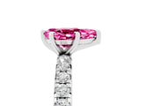 White gold Pear Cut Cut Diamond Pavé Band with Four-Prong Setting_5
