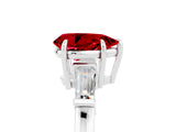 White gold Pear Cut Cut Diamond Ring with Tapered Baguette Side Stones in Four-Prong Setting_5
