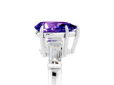 White gold Pear Cut Cut Diamond Ring with Tapered Baguette Side Stones in Four-Prong Setting_5