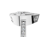 White gold Pear Cut Cut Halo Pavé Diamond Ring_18