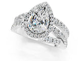 White gold Pear Cut Cut Halo Split Shank Prong Setting Ring_13