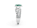 White gold Pear Cut Cut Halo Split Shank Prong Setting Ring_14