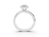 White gold Pear Cut Cut Halo Split Shank Prong Setting Ring_15