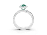 White gold Pear Cut Cut Halo Split Shank Prong Setting Ring_15