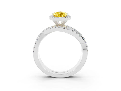 White gold Pear Cut Cut Halo Split Shank Prong Setting Ring_15