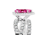 White gold Pear Cut Cut Halo Split Shank Prong Setting Ring_17