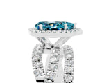 White gold Pear Cut Cut Halo Split Shank Prong Setting Ring_17