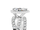 White gold Pear Cut Cut Halo Split Shank Prong Setting Ring_17