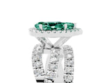 White gold Pear Cut Cut Halo Split Shank Prong Setting Ring_17