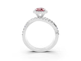 White gold Pear Cut Cut Halo Split Shank Prong Setting Ring_27