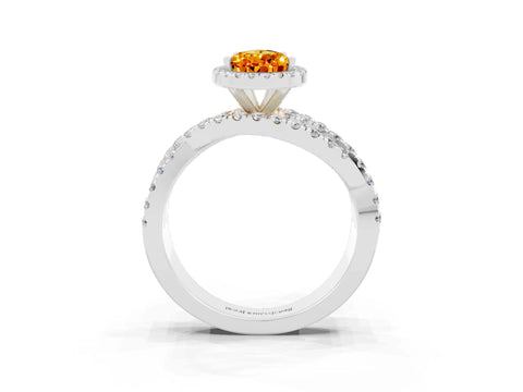 White gold Pear Cut Cut Halo Split Shank Prong Setting Ring_27