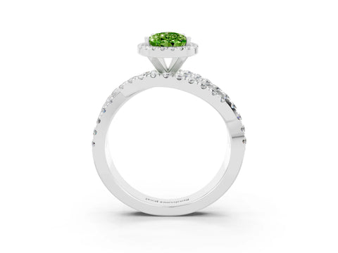 White gold Pear Cut Cut Halo Split Shank Prong Setting Ring_27