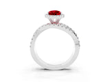 White gold Pear Cut Cut Halo Split Shank Prong Setting Ring_27
