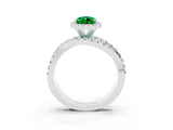 White gold Pear Cut Cut Halo Split Shank Prong Setting Ring_27