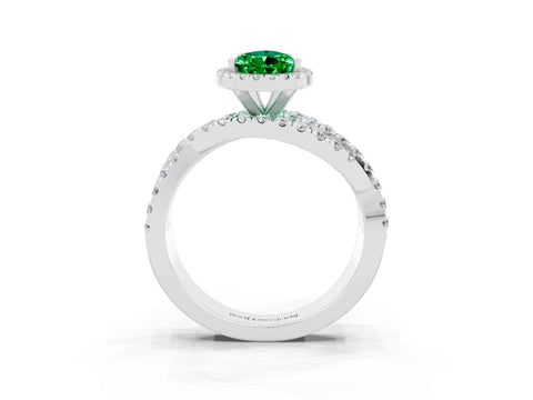White gold Pear Cut Cut Halo Split Shank Prong Setting Ring_27