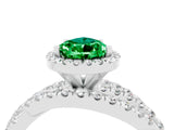 White gold Pear Cut Cut Halo Split Shank Prong Setting Ring_28