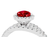 White gold Pear Cut Cut Halo Split Shank Prong Setting Ring_28