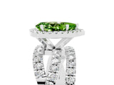 White gold Pear Cut Cut Halo Split Shank Prong Setting Ring_29