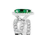 White gold Pear Cut Cut Halo Split Shank Prong Setting Ring_29