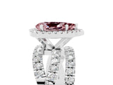 White gold Pear Cut Cut Halo Split Shank Prong Setting Ring_29
