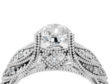 White gold Pear Cut Cut Milgrain Pave Diamond Engagement Ring with Four-Prong Setting_7