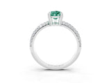 White gold Pear Cut Cut Pave Diamond Engagement Ring with Channel Set Band and Four-Prong Setting_3