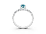 White gold Pear Cut Cut Pave Diamond Engagement Ring with Channel Set Band and Four-Prong Setting_3