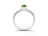 White gold Pear Cut Cut Pave Diamond Engagement Ring with Channel Set Band and Four-Prong Setting_3