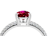 White gold Pear Cut Cut Pave Diamond Engagement Ring with Channel Set Band and Four-Prong Setting_4
