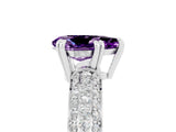 White gold Pear Cut Cut Pave Diamond Engagement Ring with Channel Set Band and Four-Prong Setting_5