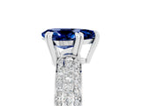 White gold Pear Cut Cut Pave Diamond Engagement Ring with Channel Set Band and Four-Prong Setting_5