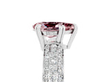 White gold Pear Cut Cut Pave Diamond Engagement Ring with Channel Set Band and Four-Prong Setting_5