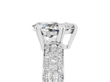 White gold Pear Cut Cut Pave Diamond Engagement Ring with Channel Set Band and Four-Prong Setting_5