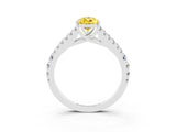 White gold Pear Cut Cut Split Shank Pave Diamond Engagement Ring with Four-Prong Setting_3