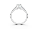 White gold Pear Cut Cut Split Shank Pave Diamond Engagement Ring with Four-Prong Setting_3
