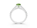 White gold Pear Cut Cut Split Shank Pave Diamond Engagement Ring with Four-Prong Setting_3